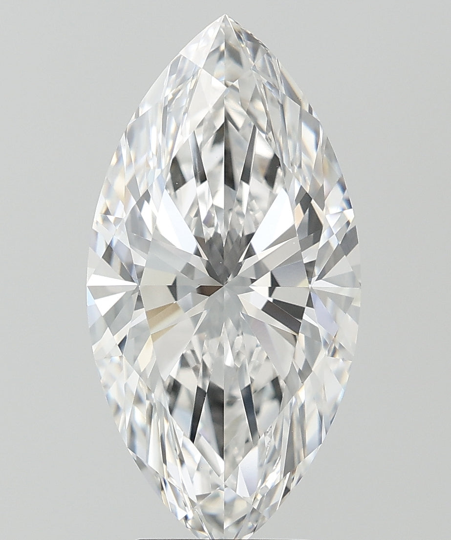 5.06 Carat Marquise Lab Diamond with  Cut Diamond in 14KT  view 1
