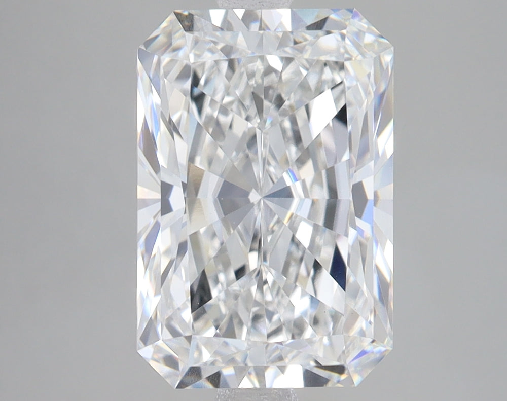 4.59 Carat Radiant Lab Diamond with  Cut Diamond in 14KT  view 1
