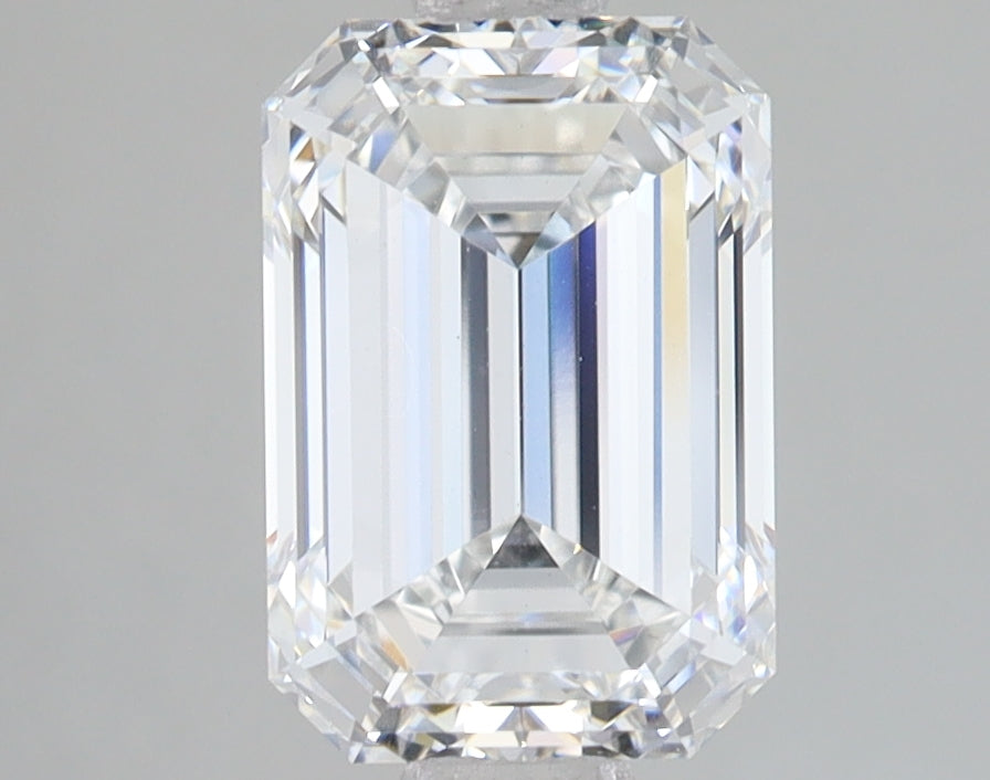 2.5 Carat Emerald Lab Diamond with  Cut Diamond in 14KT  view 1
