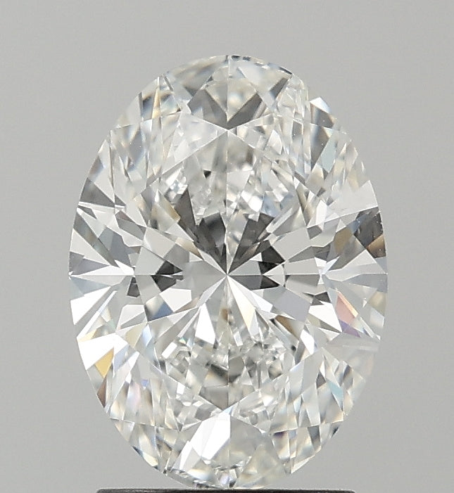 2.0 Carat Oval Lab Diamond with  Cut Diamond in 14KT  view 1
