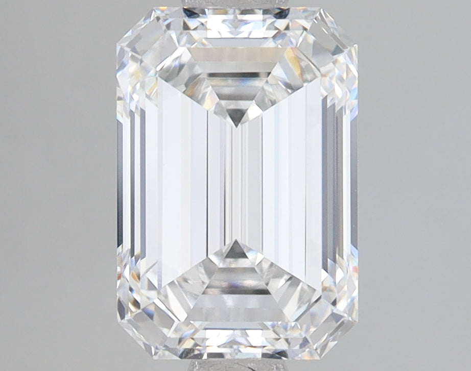 2.59 Carat Emerald Lab Diamond with  Cut Diamond in 14KT  view 1
