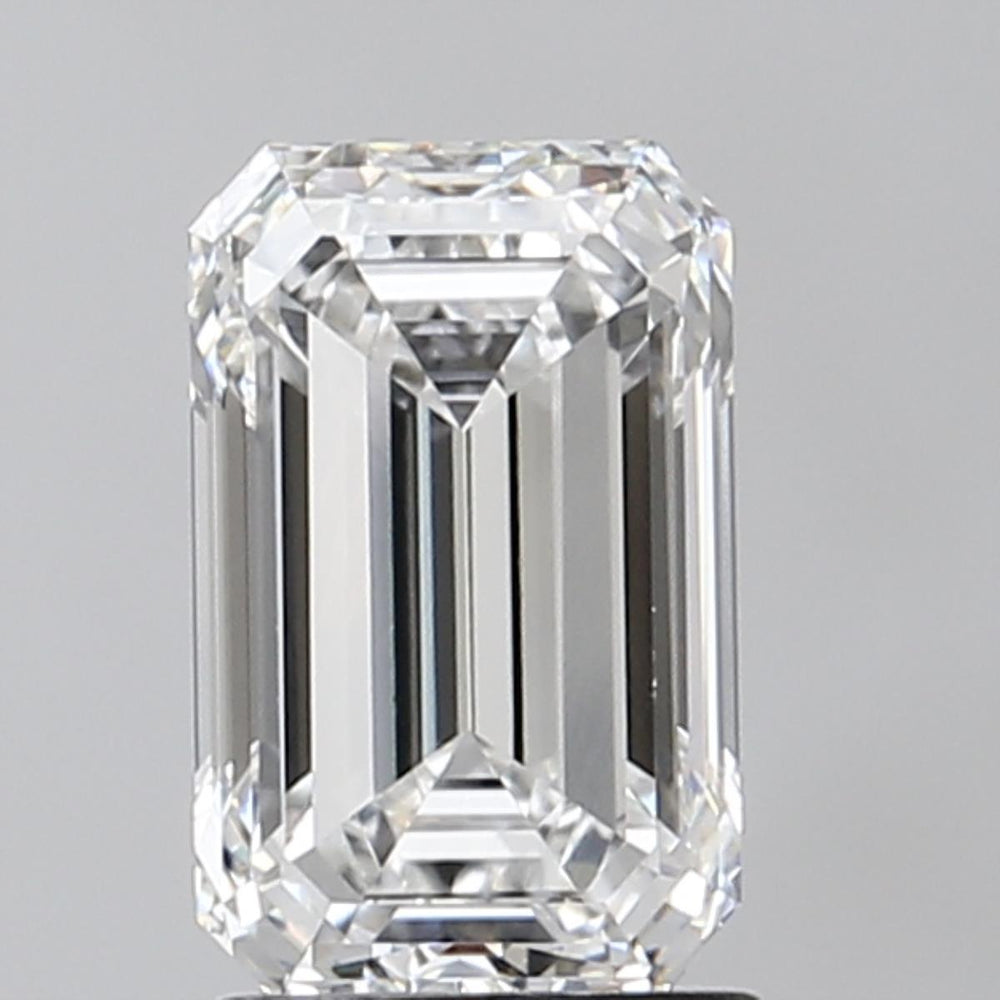 1.9 Carat Emerald Lab Diamond with  Cut Diamond in 14KT  view 1
