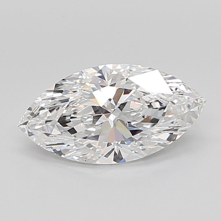 2.81 Carat Marquise Lab Diamond with  Cut Diamond in 14KT  view 1
