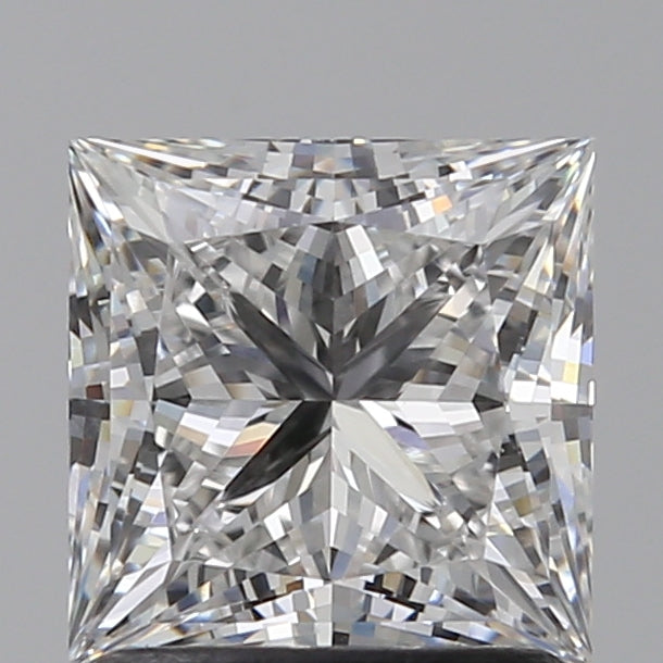 1.51 Carat Princess Lab Diamond with  Cut Diamond in 14KT  view 1
