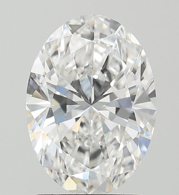2.0 Carat Oval Lab Diamond with  Cut Diamond in 14KT  view 1
