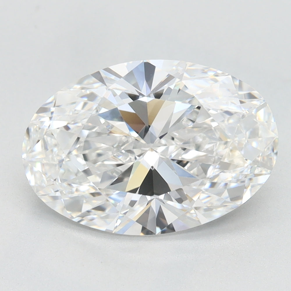 2.26 Carat Oval Lab Diamond with  Cut Diamond in 14KT  view 1
