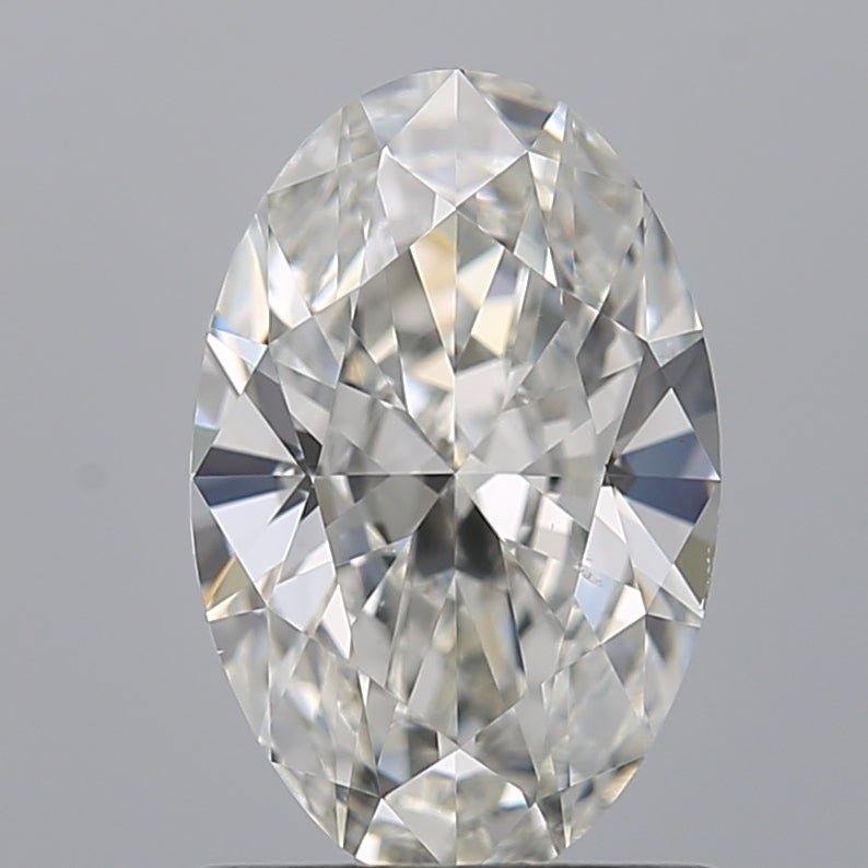 1.0 Carat Oval Natural Diamond with  Cut Diamond in 14KT  view 1
