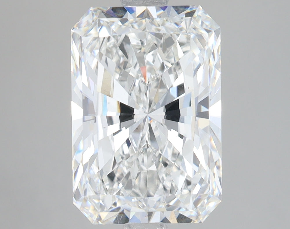 4.08 Carat Radiant Lab Diamond with  Cut Diamond in 14KT  view 1

