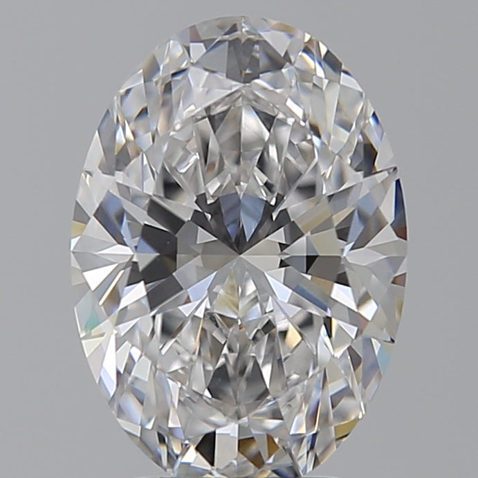 3.56 Carat Oval Lab Diamond with  Cut Diamond in 14KT  view 1
