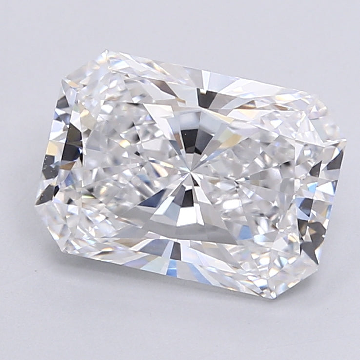 3.26 Carat Radiant Lab Diamond with  Cut Diamond in 14KT  view 1
