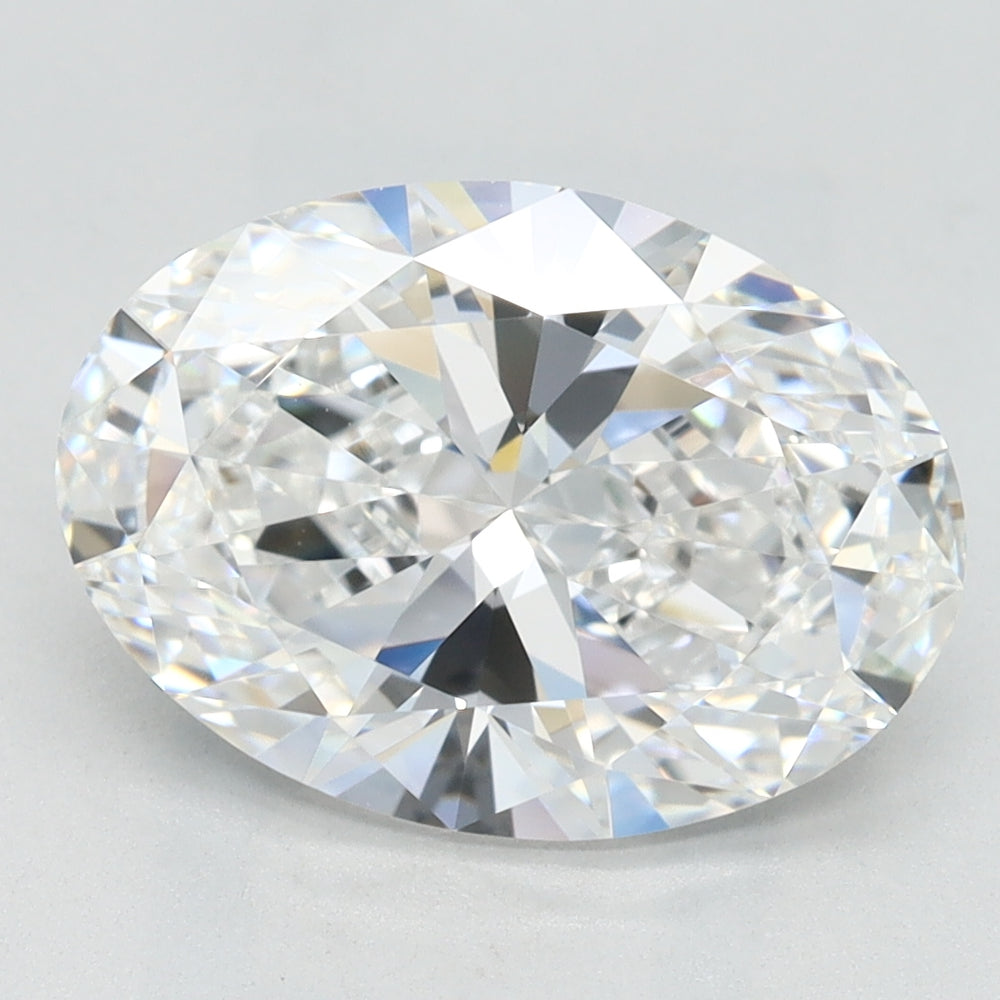 2.9 Carat Oval Lab Diamond with  Cut Diamond in 14KT  view 1
