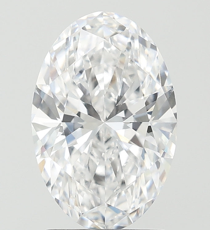2.05 Carat Oval Lab Diamond with  Cut Diamond in 14KT  view 1

