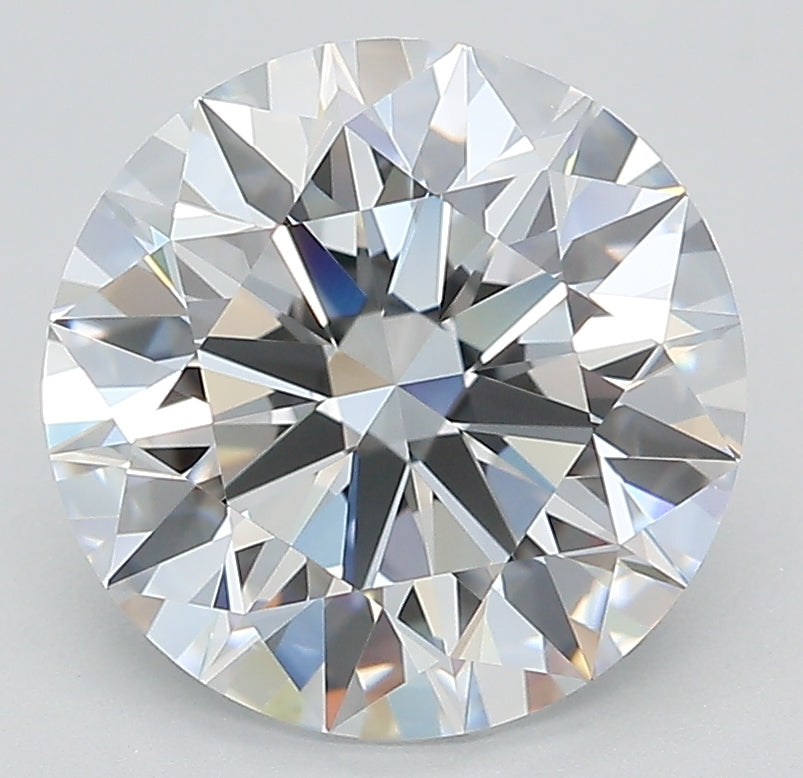 3.59 Carat Round Lab Diamond with  Cut Diamond in 14KT  view 1
