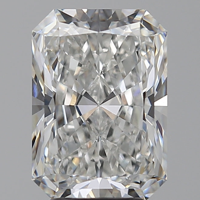 4.09 Carat Radiant Lab Diamond with  Cut Diamond in 14KT  view 1
