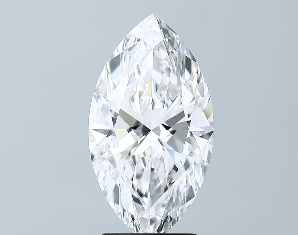 2.88 Carat Marquise Lab Diamond with  Cut Diamond in 14KT  view 1
