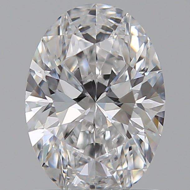1.05 Carat Oval Lab Diamond with  Cut Diamond in 14KT  view 1
