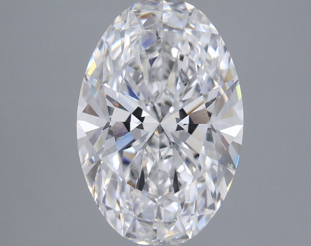 2.99 Carat Oval Lab Diamond with  Cut Diamond in 14KT  view 1
