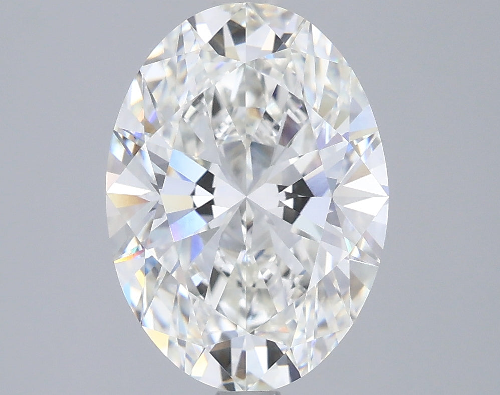 3.09 Carat Oval Lab Diamond with  Cut Diamond in 14KT  view 1
