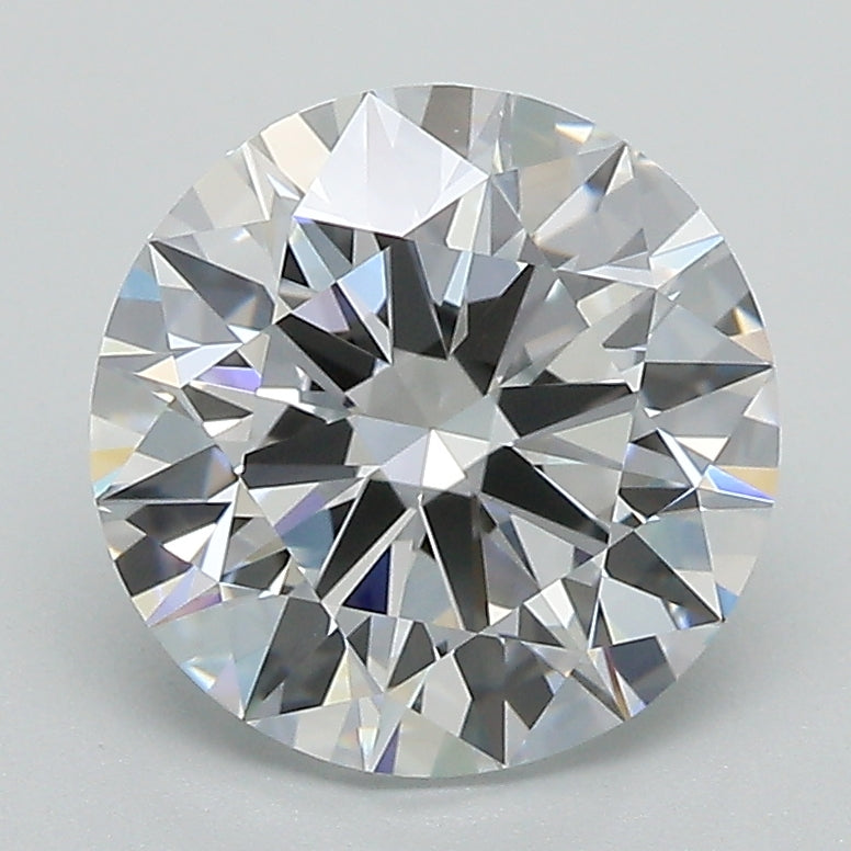 2.58 Carat Round Lab Diamond with  Cut Diamond in 14KT  view 1
