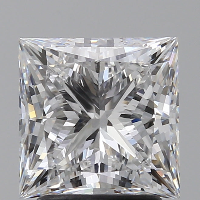2.5 Carat Princess Lab Diamond with  Cut Diamond in 14KT  view 1

