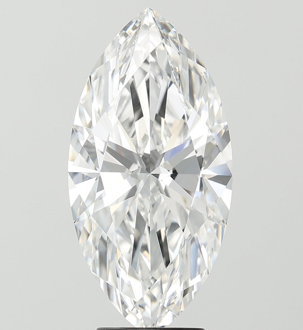 5.06 Carat Marquise Lab Diamond with  Cut Diamond in 14KT  view 1
