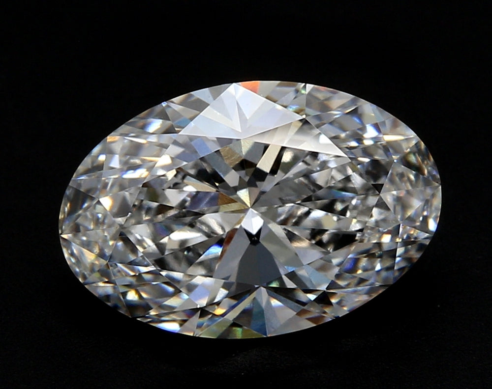 4.6 Carat Oval Lab Diamond with  Cut Diamond in 14KT  view 1
