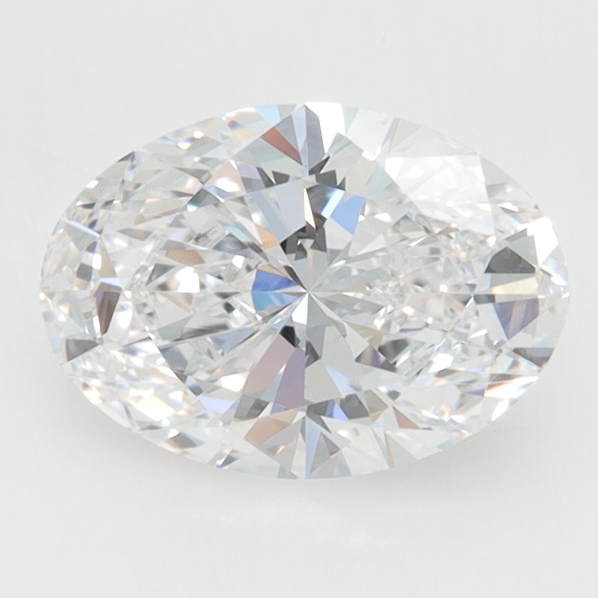 2.28 Carat Oval Lab Diamond with  Cut Diamond in 14KT  view 1
