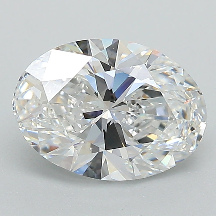 1.5 Carat Oval Lab Diamond with  Cut Diamond in 14KT  view 1
