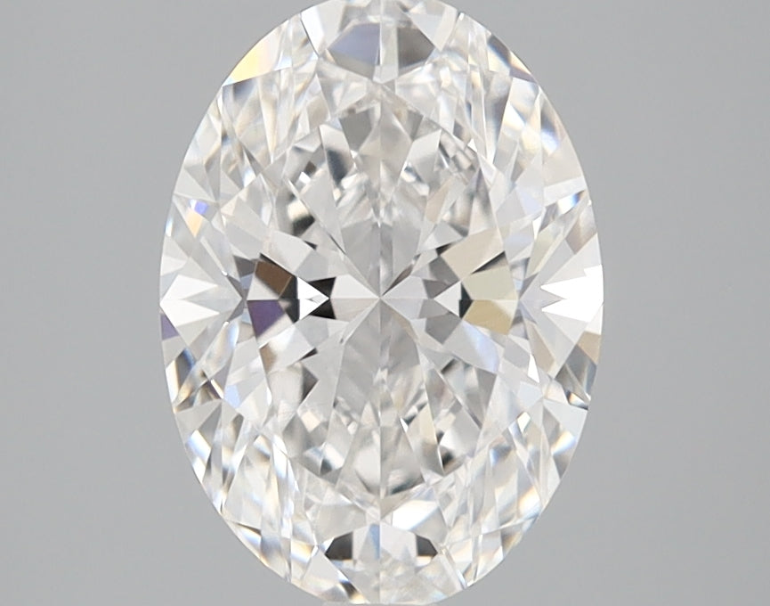 1.8 Carat Oval Lab Diamond with  Cut Diamond in 14KT  view 1
