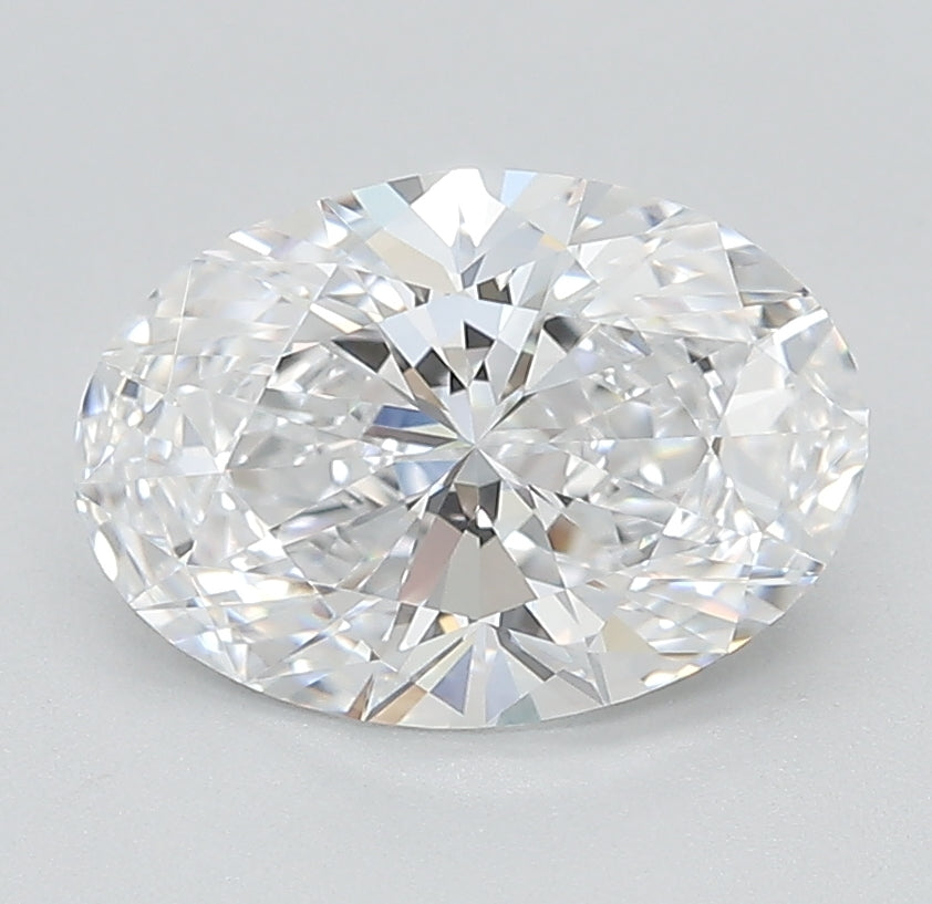 2.03 Carat Oval Lab Diamond with  Cut Diamond in 14KT  view 1
