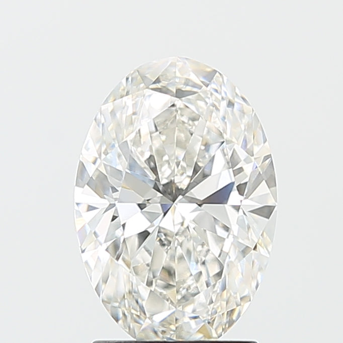 2.05 Carat Oval Lab Diamond with  Cut Diamond in 14KT  view 1
