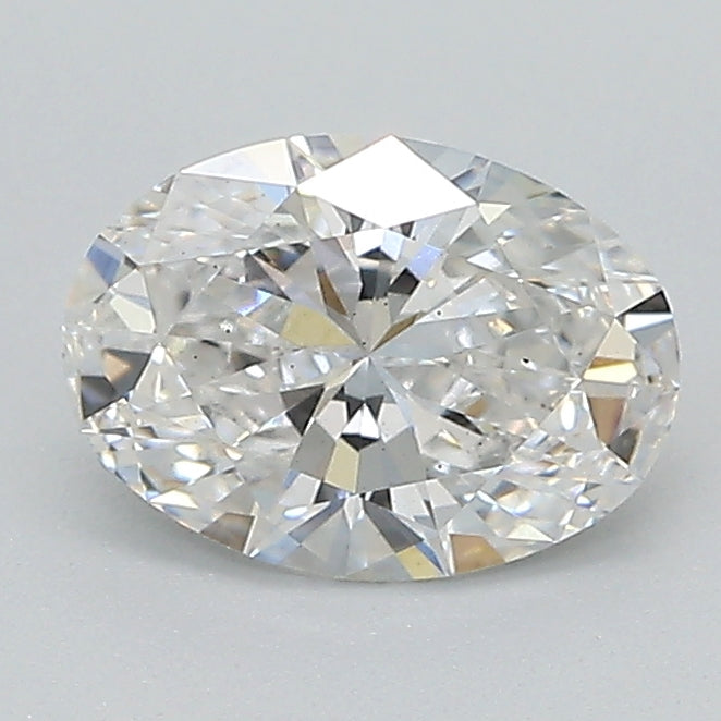 1.0 Carat Oval Lab Diamond with  Cut Diamond in 14KT  view 1
