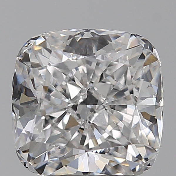 3.08 Carat Cushion Lab Diamond with  Cut Diamond in 14KT  view 1
