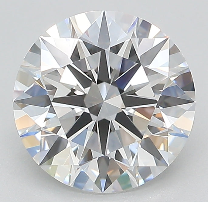 2.21 Carat Round Lab Diamond with  Cut Diamond in 14KT  view 1
