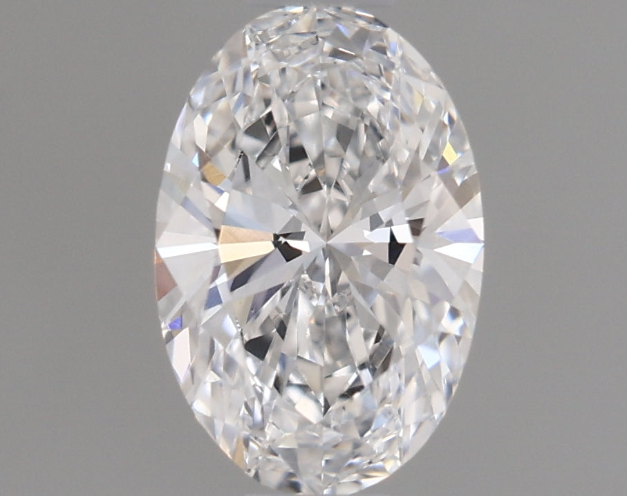 0.54 Carat Oval Lab Diamond with  Cut Diamond in 14KT  view 1
