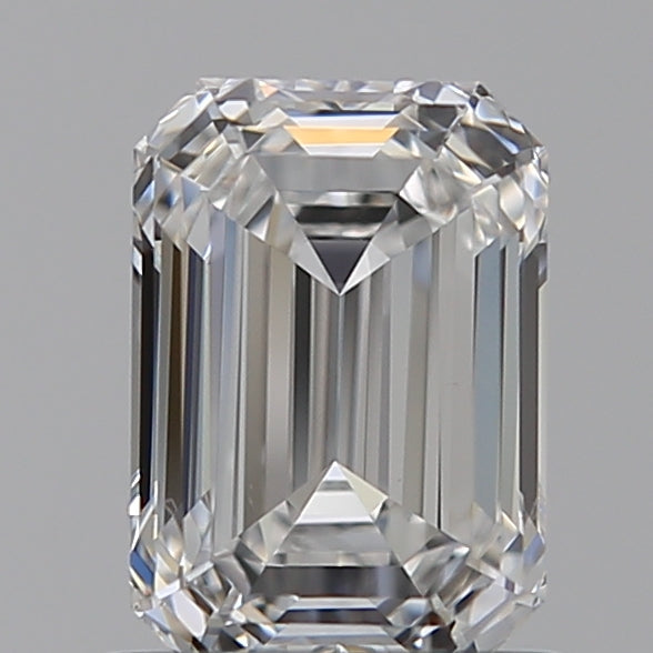 1.07 Carat Emerald Lab Diamond with  Cut Diamond in 14KT  view 1
