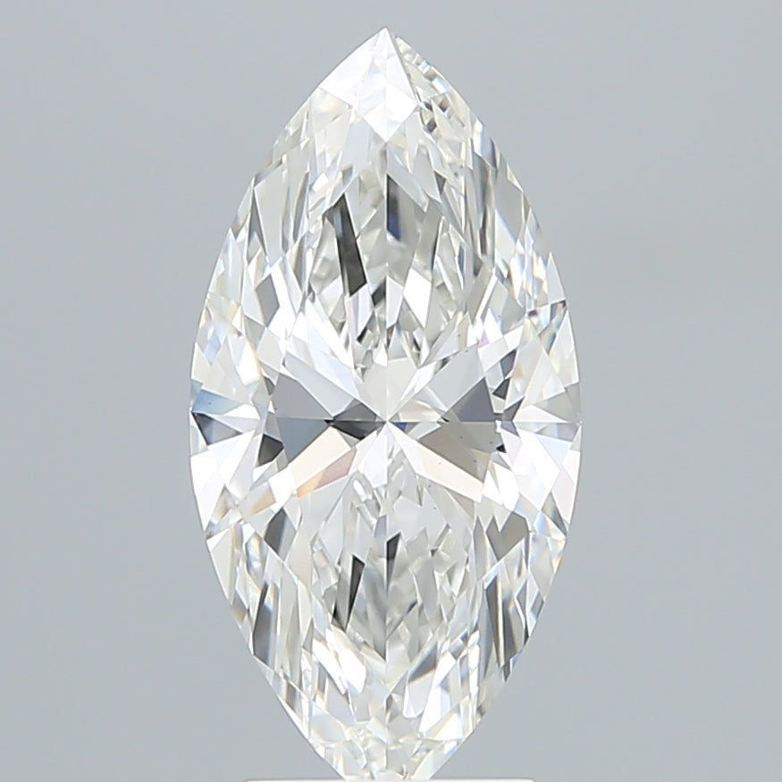 3.31 Carat Marquise Lab Diamond with  Cut Diamond in 14KT  view 1
