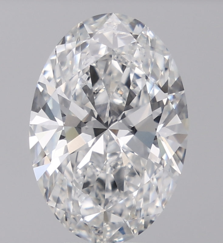 5.08 Carat Oval Lab Diamond with  Cut Diamond in 14KT  view 1
