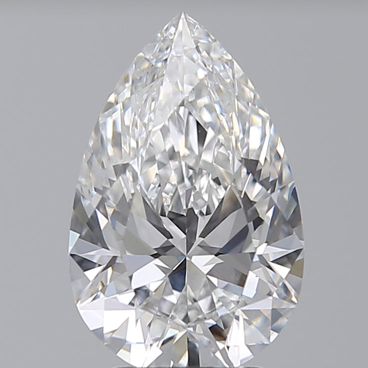 3.28 Carat Pear Lab Diamond with  Cut Diamond in 14KT  view 1
