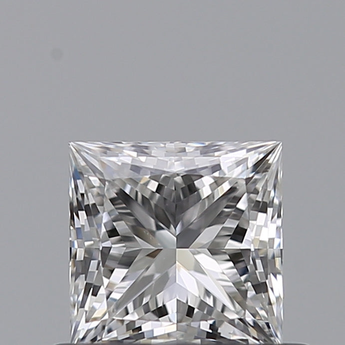 0.5 Carat Princess Natural Diamond with  Cut Diamond in 14KT  view 1
