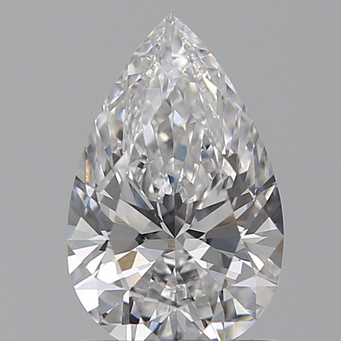 1.0 Carat Pear Lab Diamond with  Cut Diamond in 14KT  view 1
