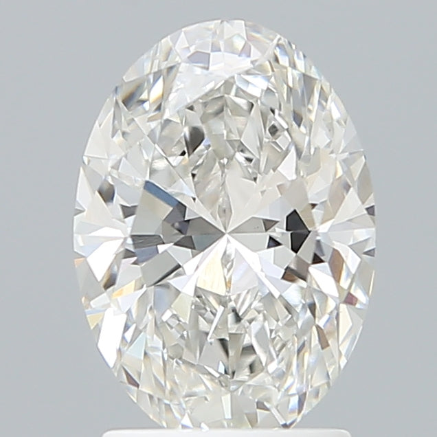 2.12 Carat Oval Lab Diamond with  Cut Diamond in 14KT  view 1
