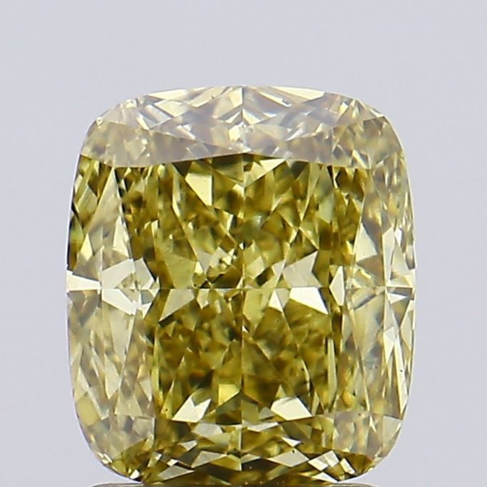 1.51 Carat Cushion Lab Diamond with  Cut Diamond in 14KT  view 1
