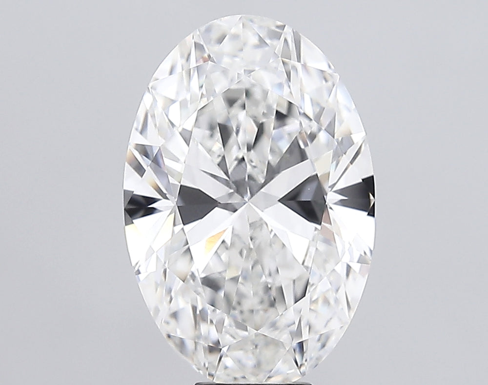11.05 Carat Oval Lab Diamond with  Cut Diamond in 14KT  view 1
