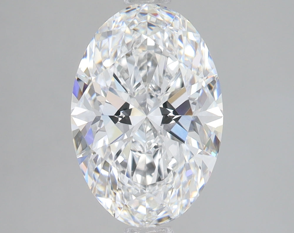 2.5 Carat Oval Lab Diamond with  Cut Diamond in 14KT  view 1
