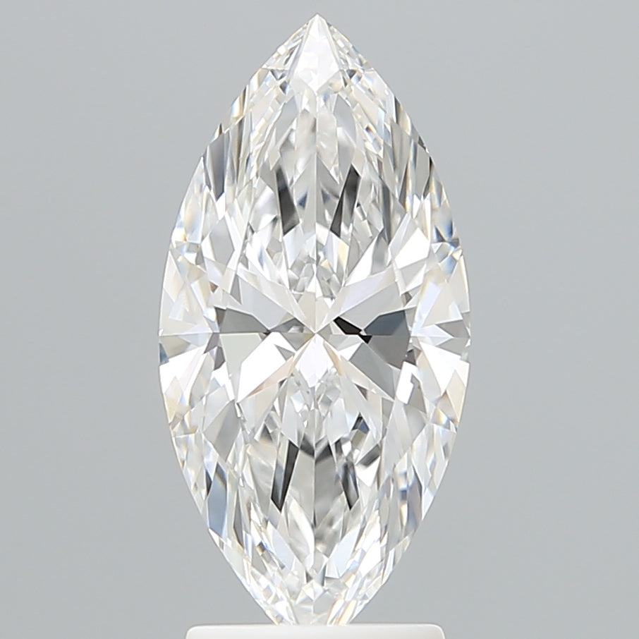 2.66 Carat Marquise Lab Diamond with  Cut Diamond in 14KT  view 1
