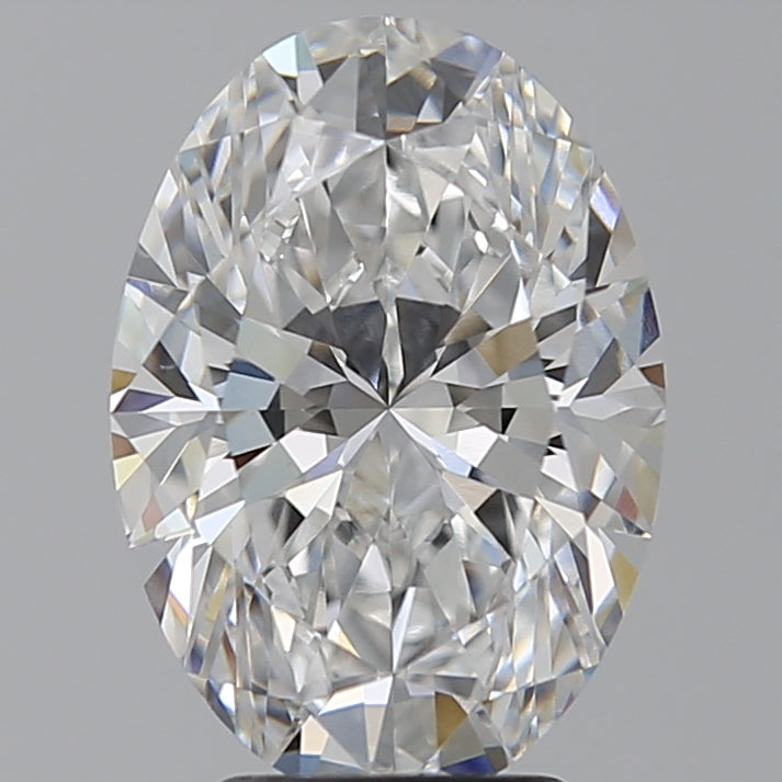 4.02 Carat Oval Lab Diamond with  Cut Diamond in 14KT  view 1
