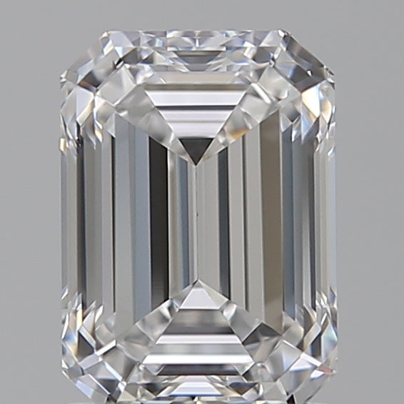 1.51 Carat Emerald Lab Diamond with  Cut Diamond in 14KT  view 1

