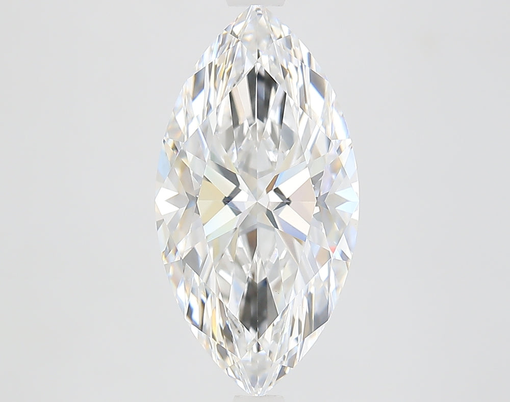3.04 Carat Marquise Lab Diamond with  Cut Diamond in 14KT  view 1
