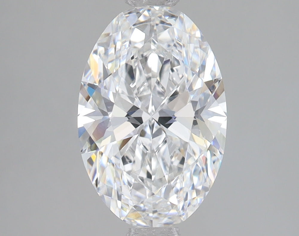 2.09 Carat Oval Lab Diamond with  Cut Diamond in 14KT  view 1
